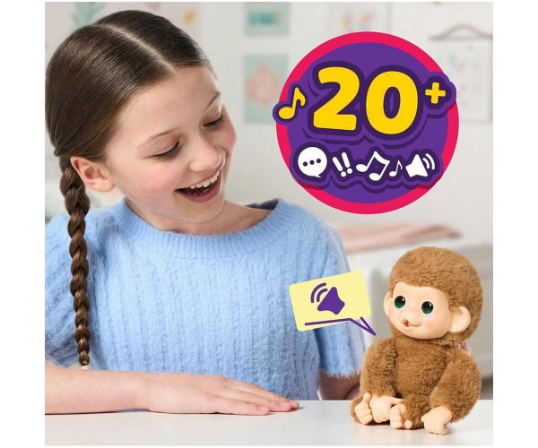 Little Live Pets: Mini Maki Pepi Peach maimuță interactivă crem