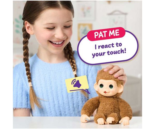 Little Live Pets: Mini Maki Pepi Peach maimuță interactivă crem