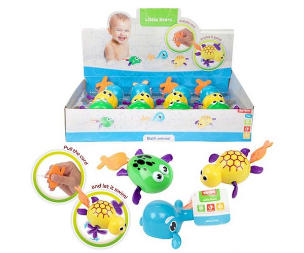 Little Stars: Animale acvatice cu mecanism de înfășurare, disponibile în 3 variante, 1 buc.