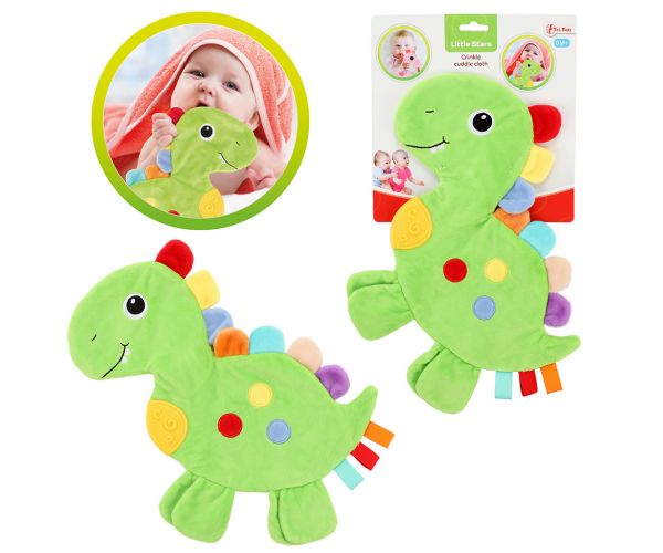 Little Stars: Jucărie de dentiție cu dinozauri, bavetă cu zornăitoare