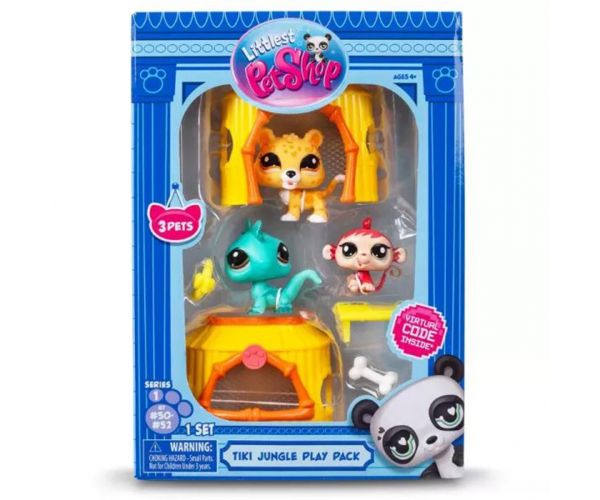 Littlest Pet Shop: Pachet de 3 figurine Seria 1 - Junglă