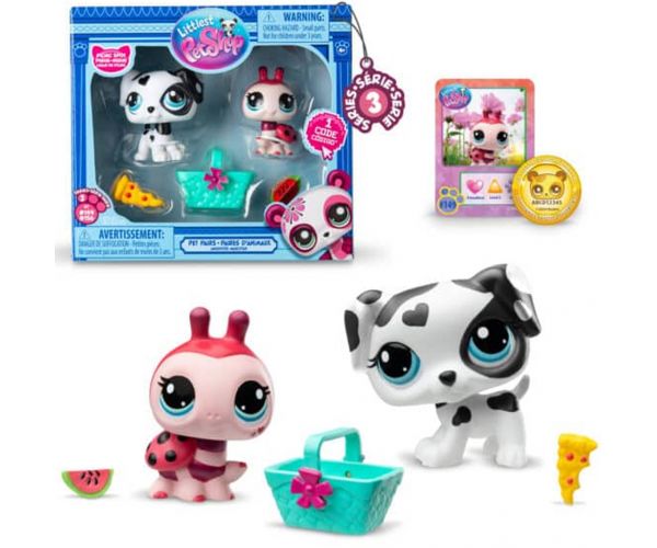 Littlest Pet Shop: Pachet dublu cu figurine de animale S3, mai multe variante, 1 bucată
