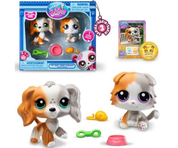 Littlest Pet Shop: Pachet dublu cu figurine de animale S3, mai multe variante, 1 bucată