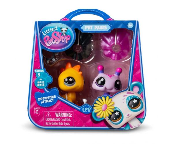 Littlest Pet Shop: Pachet dublu de figurine S5 - Albinuță și Iguana