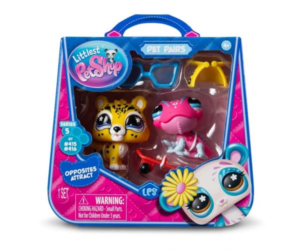 Littlest Pet Shop: Pachet dublu de figurine de animale de companie S5 - Cameleon și Jaguar