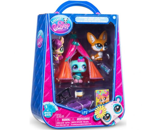 Littlest Pet Shop: Petrecere cu pijamale — set de joacă cu 3 figurine