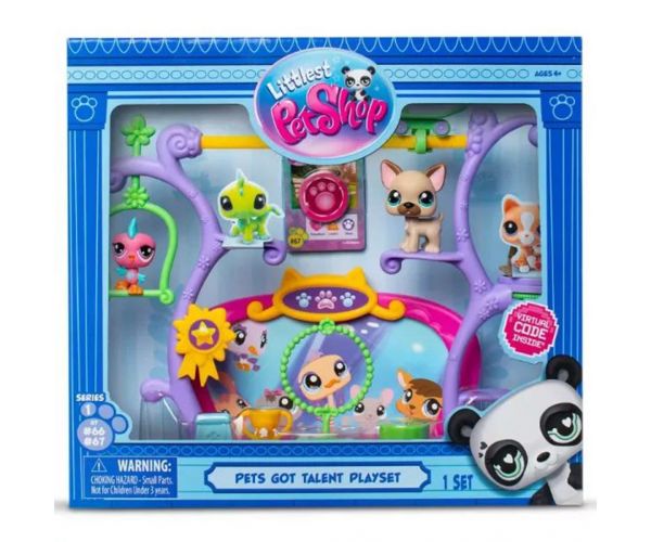 Littlest Pet Shop: Set de joacă cu animale talentate cu 2 figurine, seria 1