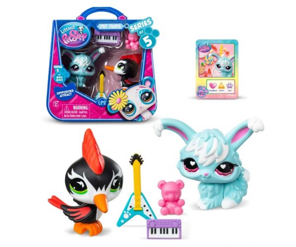 Littlest Pet Shop: Set dublu de figurine S5 - Ciocănitoare și Iepure