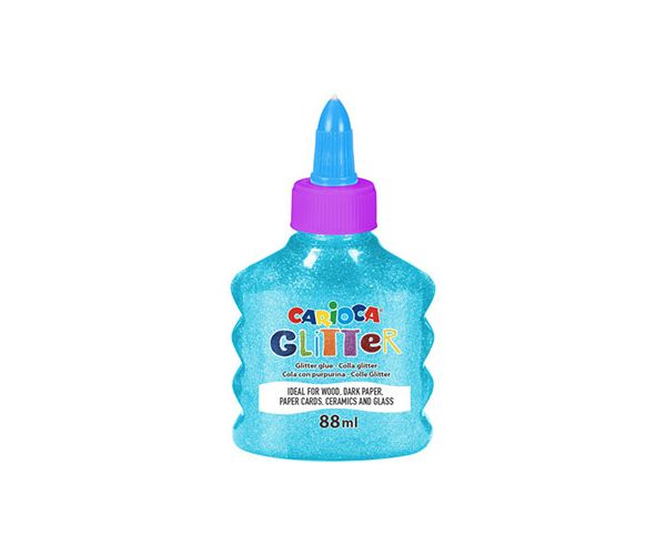 Lipici lichid strălucitor neon albastru deschis 88ml - Carioca