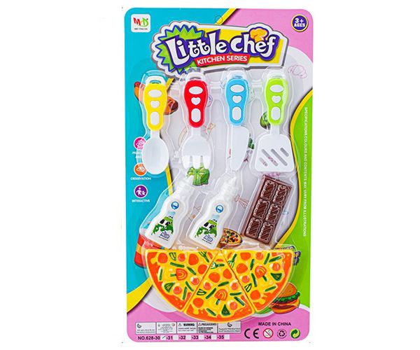 Little Chief set de alimente cu pizza și tacâmuri