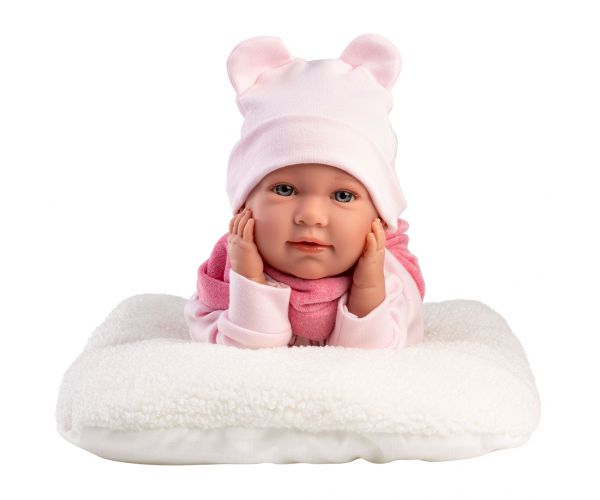 Llorens: Mimi, păpușă de 42 cm care plânge, cu port-bebe alb