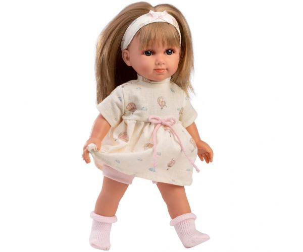 Llorens: Elena 35cm-es baba hőlégballonos ruhában