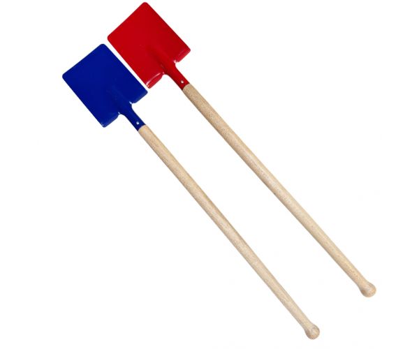 Lopată metalică cu mâner din lemn, de 60 cm, în mai multe variante.