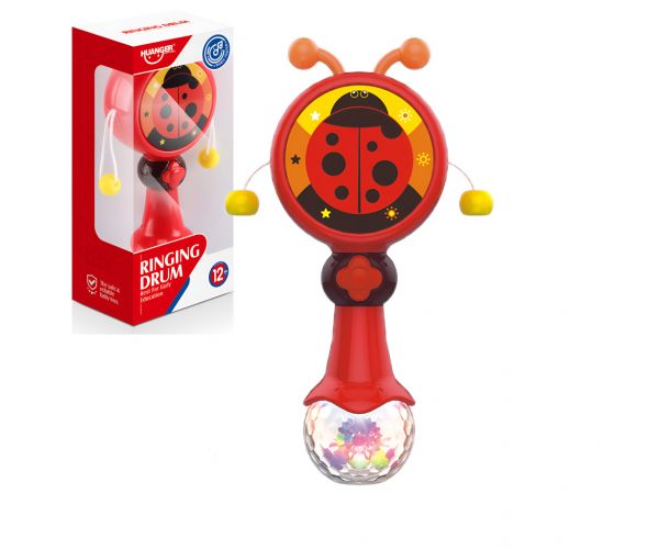 Lumea Muzicii: Tobă cu bile și ciupercuțe 17cm
