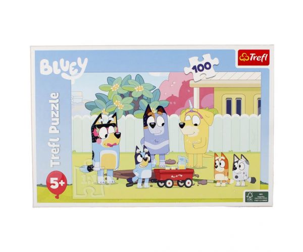 Lumea fericită a lui Bluey puzzle de 100 de piese - Trefl