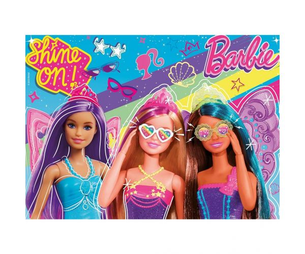 Lumea magică a lui Barbie, puzzle maxi de podea 4x48 piese, 35x25 cm - Lisciani