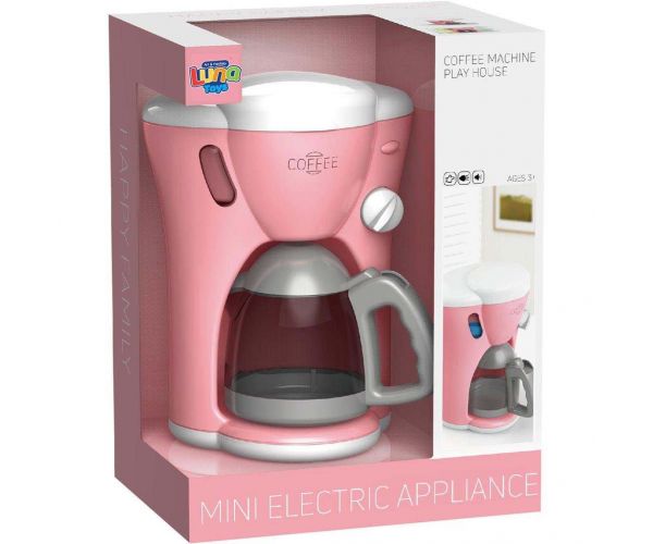 Luna: Aparat de cafea roz Happy Family cu lumină și sunet
