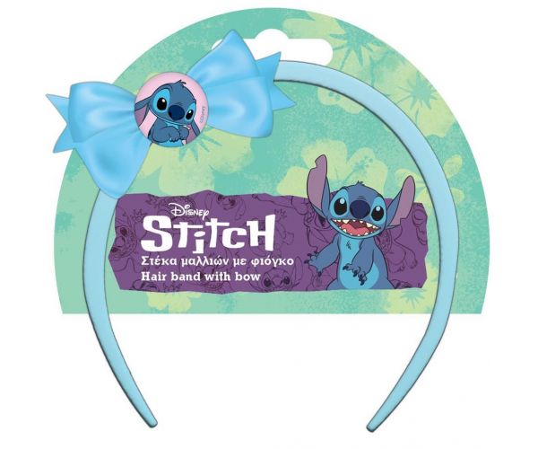 Luna: Bentiță de păr cu fundiță, cu model Lilo & Stitch