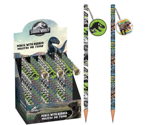 Luna: Creion cu gumă Jurassic World, două variante, 1 buc.