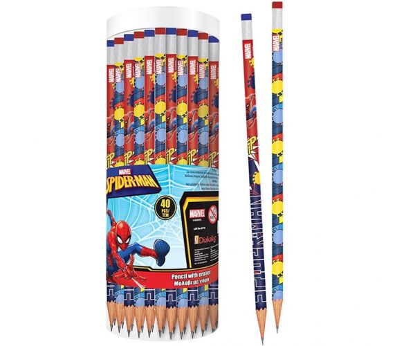 Luna: Creion cu radieră Spider-Man, disponibil în două variante, 1 bucată