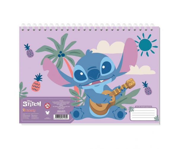 Luna: Disney Lilo & Stitch caiet de schițe A4, 30 de file