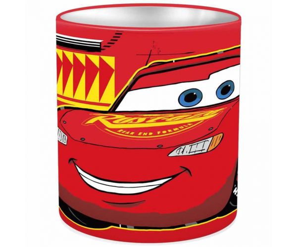 Luna: Disney Mașini - Suport de birou cilindric din metal cu Fulger McQueen 10x11cm