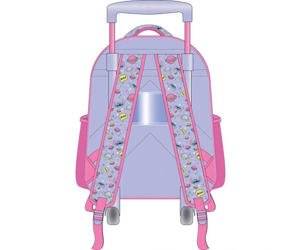 Luna: Disney Stitch Aloha rucsac de grădiniță cu roți, cu 2 compartimente, 27x10x31 cm