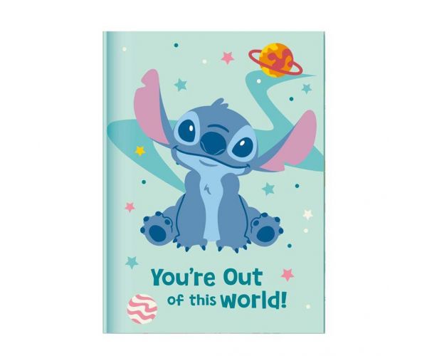 Luna: Disney Stitch Jurnal secret cu lacăt și pix cu pompon 12x18cm, 60 de file