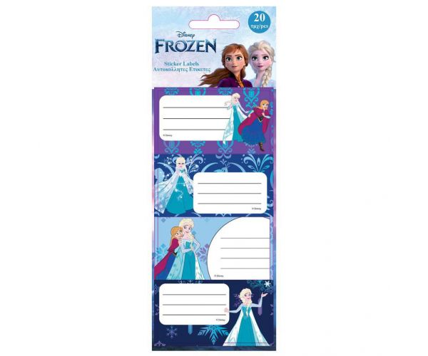 Luna: Etichetă pentru caiet Frozen, set de 20 bucăți