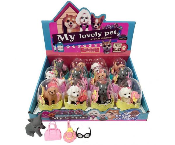 Luna: Figurine de cățeluși cu accesorii în ou, 1 bucată