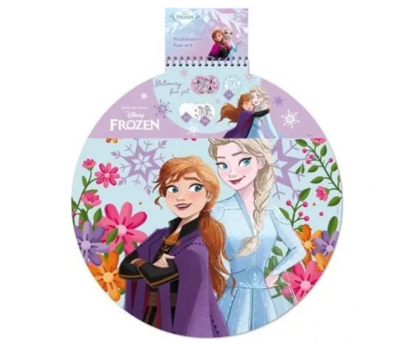 Luna: Frozen, caiet de schițe rotund, 40 de pagini, cu autocolante