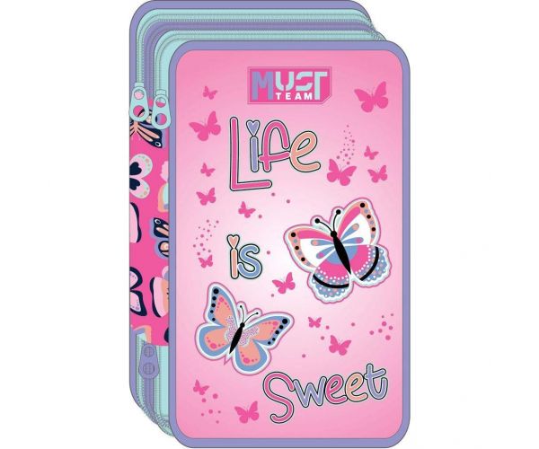 Luna: Life is Sweet penar cu 3 compartimente, cu fluturi, echipat