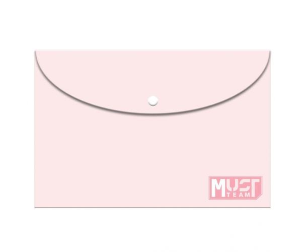Luna: Mapă cu buton și brevet pentru foi A4, culoare roz pastel