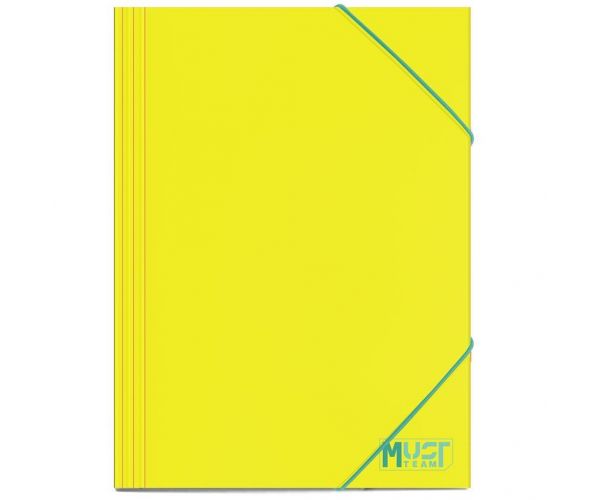 Luna: Mapă cu elastic Must Team galbenă 25x35cm