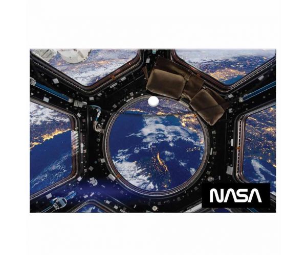 Luna: Mapă de plastic cu capse pentru documente NASA, format A4