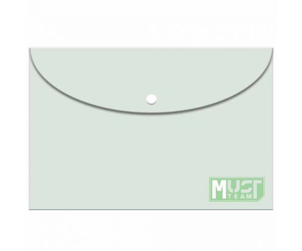 Luna: Mapă de plastic de culoare verde pastel pentru documente, format A4