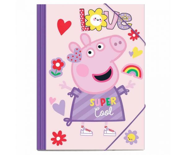 Luna: Mapă elastică Peppa Pig pentru foi A4, 25x35cm