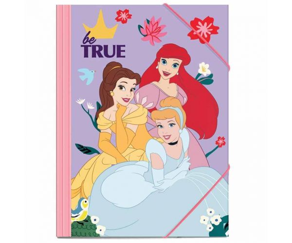 Luna: Mapă elastică cu prințese Disney pentru foi A4 25x35cm