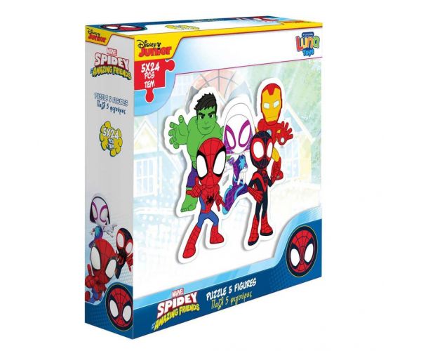Luna: Marvel Spidey personaje puzzle 5x24 bucăți