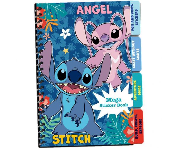 Luna: Mega caiet cu autocolante Disney Stitch