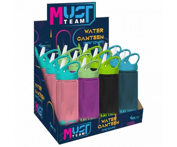 Luna: Must... Sticlă de plastic colorată, 500ml, disponibilă în mai multe variante, 1 buc.