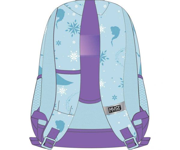 Luna: Must Team Frozen Elsa ghiozdan școlar rotunjit cu 3 compartimente, rucsac 32x18x43cm