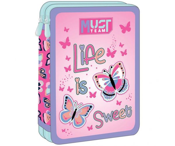 Luna: Must Team Life is Sweet penar cu două compartimente, cu fluturi