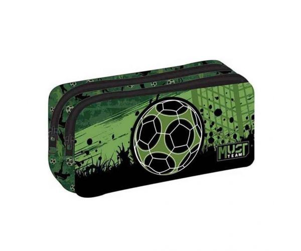 Luna: Penar cilindric cu două etaje Must Team Football Pro Player, 21x6x9 cm