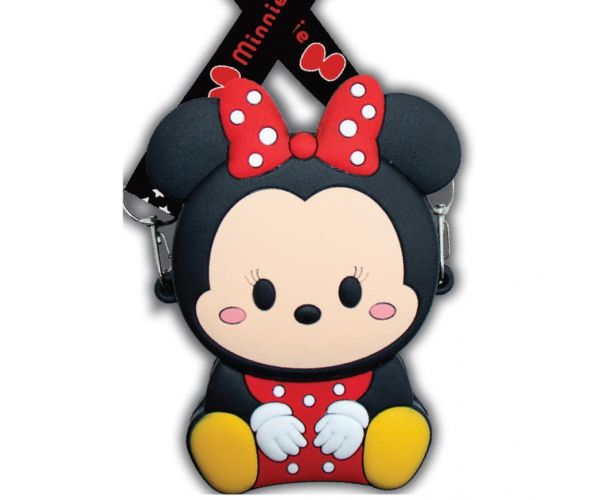 Luna: Portofel figură 3D Minnie Mouse cu bretea de umăr