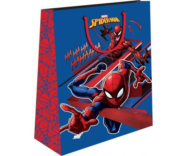 Luna: Pungă de cadou cu model Spider-Man în două variante 1 buc. 18x23x11 cm
