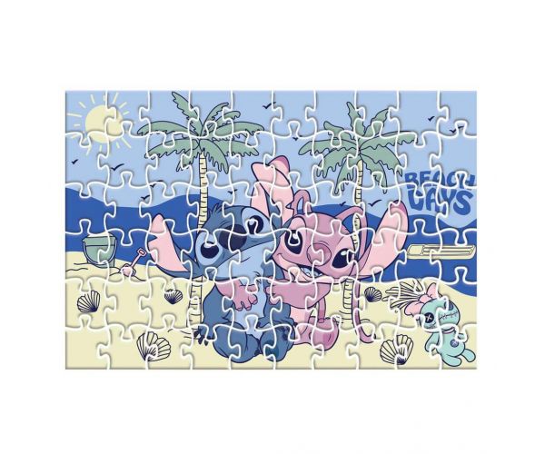 Luna: Puzzle Disney Stitch 2-în-1 cu 60 de piese și figurina Stitch