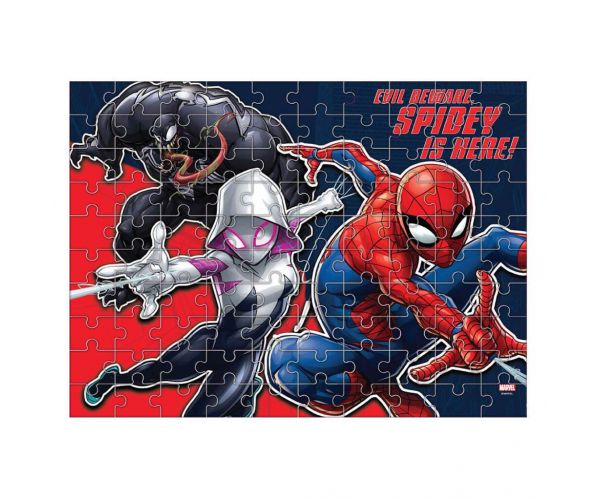Luna: Puzzle Marvel Spider-Man cu 100 piese care luminează în întuneric