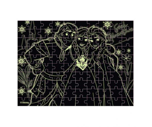 Luna: Puzzle Regatul de Gheață cu 100 piese care luminează în întuneric