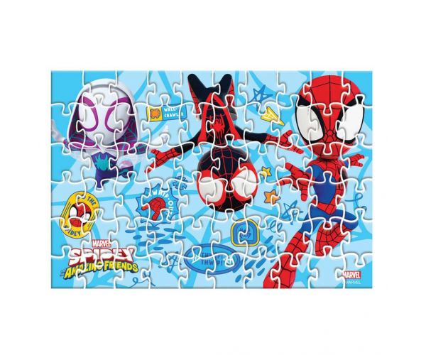 Luna: Puzzle Spidey 2-în-1 cu 60 de piese și figurina Păianjen